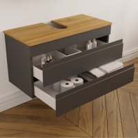 Unterschrank mit Waschtischplatte ohne Waschbecken: Trägerplatte und Bad-Unterschrank