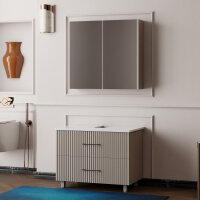 Badmöbel 2-er Set: Unterschrank & Spiegelschrank