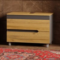 Unterschrank mit Waschtischplatte ohne Waschbecken: Trägerplatte und Bad-Unterschrank