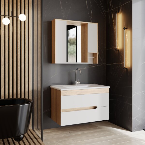 Badmöbel Set Marmara Weiß