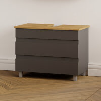 Waschbeckenunterschrank Lara 80 mit Konsole Eiche