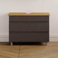 Waschbeckenunterschrank Lara 80 mit Konsole Eiche