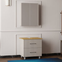 Stehendes Badmöbel Set Liana 60 mit Konsole Eiche