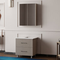 Stehendes Badmöbel Set Liana 60 mit Konsole Weiß