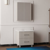 Stehendes Badmöbel Set Liana 60 mit Konsole Weiß