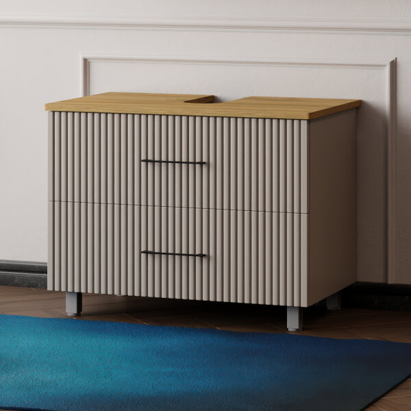 Waschbeckenunterschrank Liana 80 mit Konsole Eiche