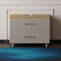 Waschbeckenunterschrank Liana 80 mit Konsole Eiche