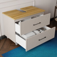 Waschbeckenunterschrank Liana 80 mit Konsole Eiche