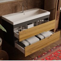 Badezimmermöbel bestehend aus, Hängeunterschrank und Waschbecken - Banyox