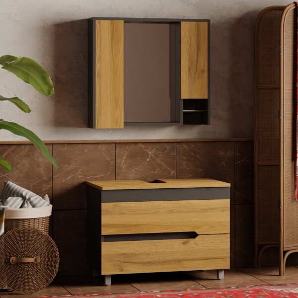 Stehendes Badmöbel Set Marmara