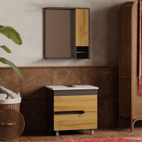 Stehendes Badmöbel Set Marmara 60 Konsole Weiß