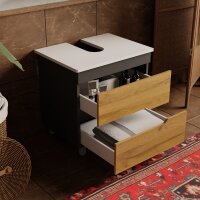 Badezimmermöbel bestehend aus Stehunterschrank & Hängespiegelschrank - Banyox