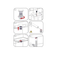 Pop-Up Ablaufventil mit flexiblem Siphon – Abflussgarnitur für Waschbecken