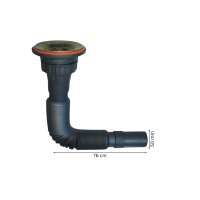 Flexibler PVC-Siphon mit Metallsieb – 76 cm Ablaufschlauch für Waschbecken