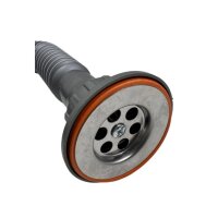 Flexibler PVC-Siphon mit Metallsieb – 76 cm Ablaufschlauch für Waschbecken