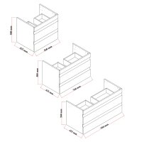 Waschbeckenunterschrank Lara Anthrazit 60/80/100 cm mit Konsole-Option