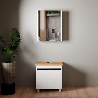 Stehendes Badmöbel Set Venus 60 mit Konsole Eiche