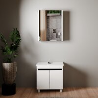 Stehendes Badmöbel Set Venus 60 mit Konsole Weiß