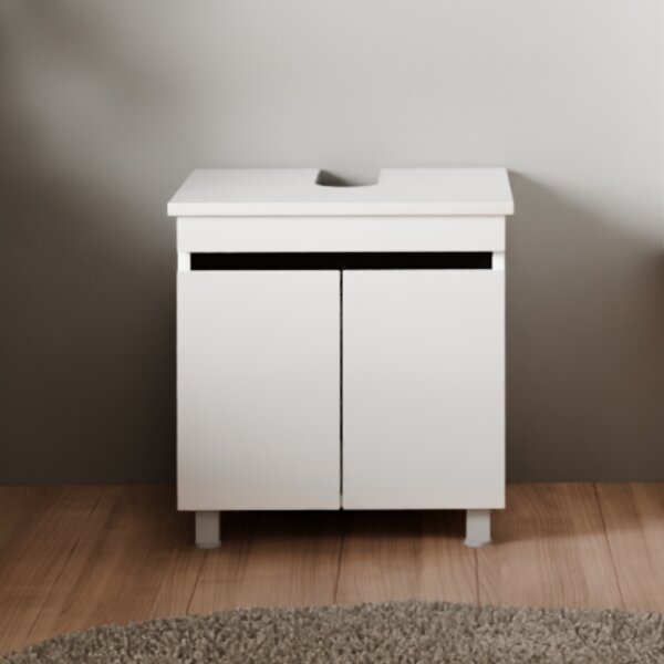 Waschbeckenunterschrank Venus 60 mit Konsole Wei&szlig;