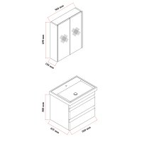 Badmöbel Set Lara 60