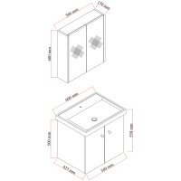 Badmöbel Set Mimoza 60