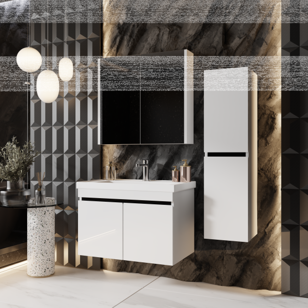 Badmöbel Set Venus Weiß 45
