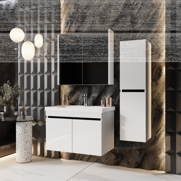 Badmöbel Set Venus Weiß 50