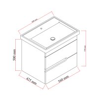 Waschtisch mit Unterschrank Marmara 60