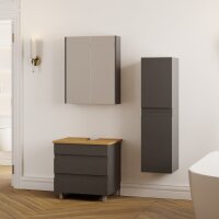 Stehendes Badmöbel Set Lara 60 Konsole Eiche