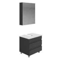 Stehendes Badmöbel Set Lara 60 Konsole Weiß