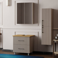 Stehendes Badmöbel Set Liana 60 Konsole Eiche