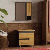 Stehendes Badmöbel Set Marmara 60 Konsole Eiche