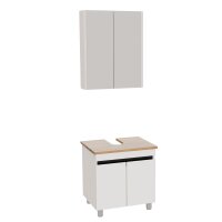 Stehendes Badmöbel Set Venus 60 Konsole Eiche