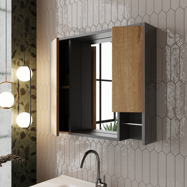 Spiegelschrank Marmara Anthrazit