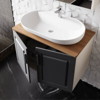 Waschtisch mit Unterschrank Arin Anthrazit 80 Konsole...