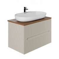 Waschtisch mit Unterschrank Bella 80 Konsole Walnuss