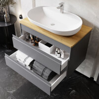 Waschtisch mit Unterschrank Lara 80 Konsole Eiche