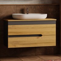 Waschtisch mit Unterschrank Marmara 100 Konsole Eiche