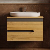 Waschtisch mit Unterschrank Marmara 80 Konsole Eiche