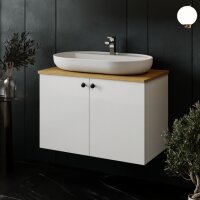 Waschtisch mit Unterschrank Mimoza 80 Konsole Eiche