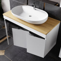 Waschtisch mit Unterschrank Venus Weiß 100 Konsole...