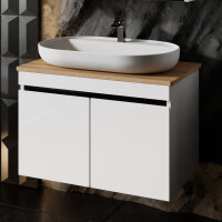 Waschtisch mit Unterschrank Venus Weiß 80 Konsole...