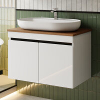 Waschtisch mit Unterschrank Venus Weiß 80 Konsole...