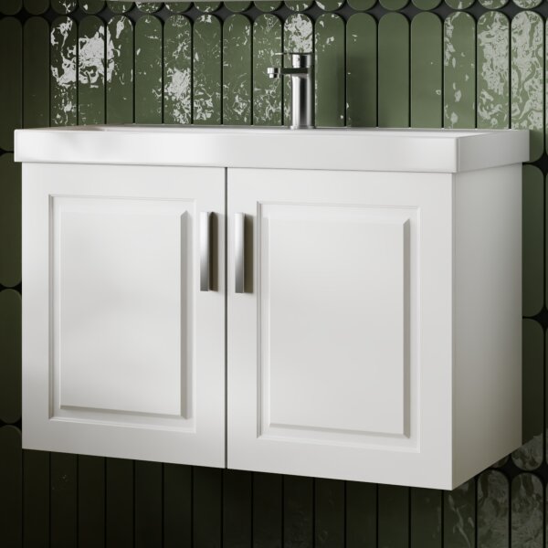 Waschtisch mit Unterschrank Arin Weiß 80