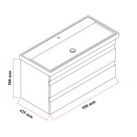 Waschtisch mit Unterschrank Lara 100