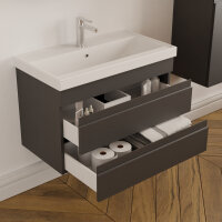Waschtischunterschrank mit Softclose Schubladen, minimalistischem Stil - Banyox