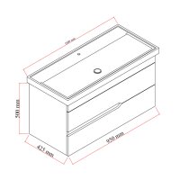 Waschtisch mit Unterschrank Marmara 100