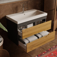 Hängeunterschrank und Waschbecken - Banyox