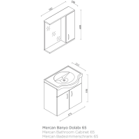 Badmöbel Set Mercan 65