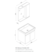 Badmöbel Set Nil 60
